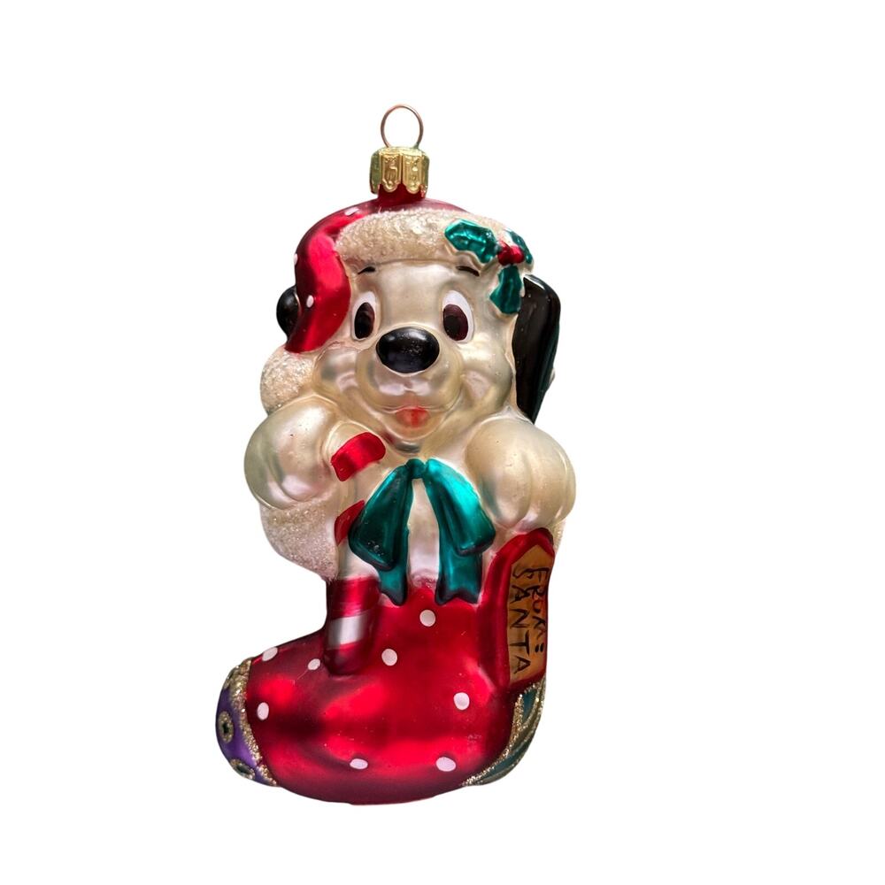 Vintage 101 Dalmations‎ glass blown Christmas ornament
